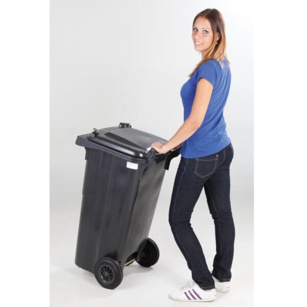 Pojemnik kubeł na odpady i śmieci ATESTY Europlast Austria - niebieski 120L 3 0004 1 1