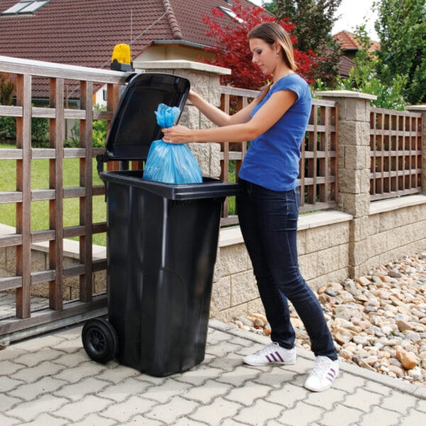 Pojemnik kubeł na odpady i śmieci ATESTY Europlast Austria - niebieski 120L 4 0004 1 2