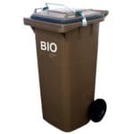 0005 5gastro kosz pojemnik kubel gastro ze szczelna pokrywa na smieci odpady bio spozywcze brazowy 240l