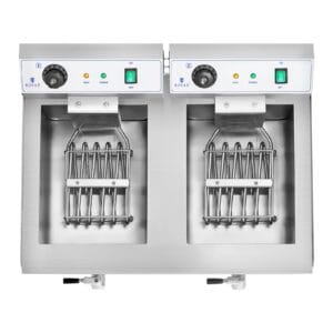 Frytkownica frytownica gastronomiczna dwukomorowa z kranami 230V 2x16L 9 Frytkownica frytownica gastronomiczna dwukomorowa z kranami 230V 2x16L - obrazek 4