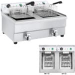10010028 frytkownica frytownica gastronomiczna dwukomorowa z kranami 230v 2x16l sklep zielona gora