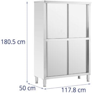 Szafa gastronomiczna magazynowa ze stali nierdzewnej drzwi suwane 180x118x50cm 13 Szafa gastronomiczna magazynowa ze stali nierdzewnej drzwi suwane 180x118x50cm - obrazek 7
