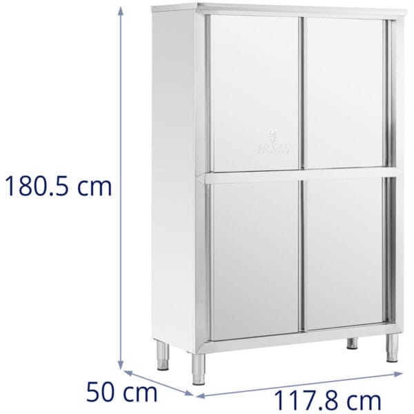 Szafa gastronomiczna magazynowa ze stali nierdzewnej drzwi suwane 180x118x50cm 6 10010225 6