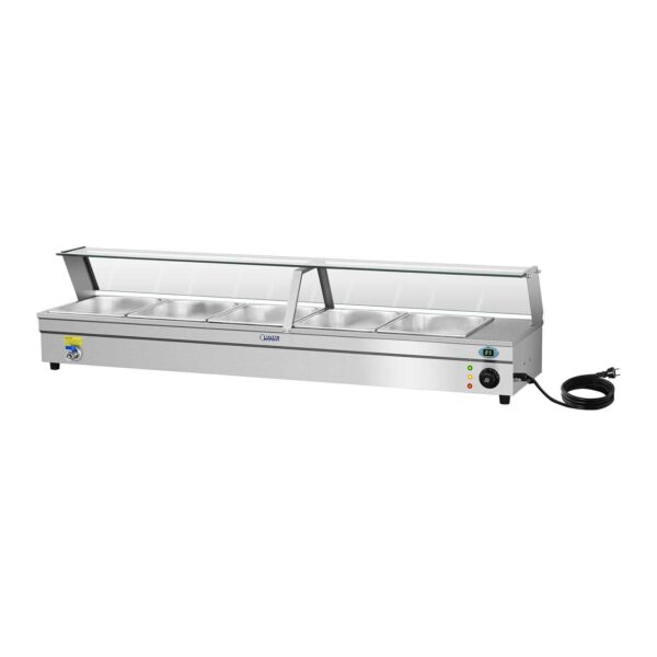 Bemar podgrzewacz wodny z kranem i szklaną osłoną 2200W 30L + 5x pojemnik GN1/2 1 10010391 2