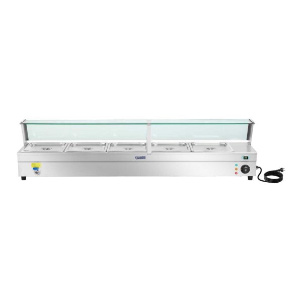 Bemar podgrzewacz wodny z kranem i szklaną osłoną 2200W 30L + 5x pojemnik GN1/2 2 10010391 3