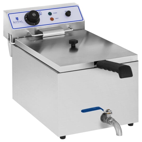 Profesjonalna frytownica do frytek ryb z kranem 3000W 17L Royal Catering RCEF 15E 1 10010421 profesjonalna frytownica do frytek ryb z kranem 3000w 17l royal catering rcef 15e