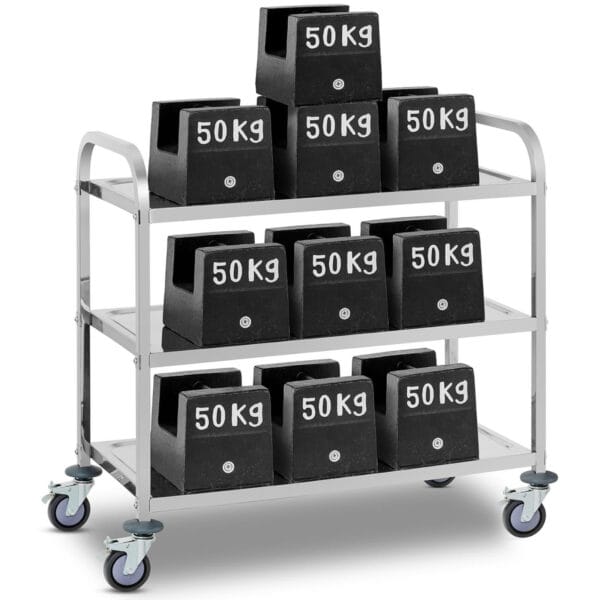 Wózek kelnerski cateringowy 3 półkowy do 150kg ze stali nierdzewnej Royal Catering RCSW 3A 7 10010424 7