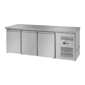 Stół chłodniczy 3-drzwiowy z blatem roboczym ze stali nierdzewnej od -2 do 8deg C 339L 8 Stół chłodniczy 3-drzwiowy z blatem roboczym ze stali nierdzewnej od -2 do 8deg C 339L - obrazek 2