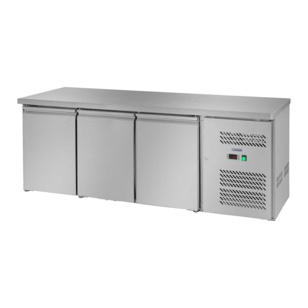 Stół chłodniczy 3-drzwiowy z blatem roboczym ze stali nierdzewnej od -2 do 8deg C 339L 1 10010458 2