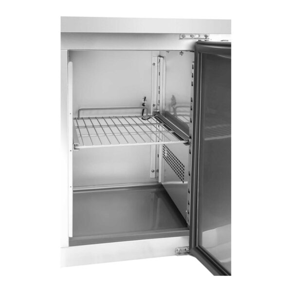 Stół chłodniczy 3-drzwiowy z blatem roboczym ze stali nierdzewnej od -2 do 8deg C 339L 2 10010458 5