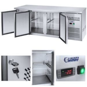 Stół chłodniczy 3-drzwiowy z blatem roboczym ze stali nierdzewnej od -2 do 8deg C 339L 7 Stół chłodniczy 3-drzwiowy z blatem roboczym ze stali nierdzewnej od -2 do 8deg C 339L - obrazek 1
