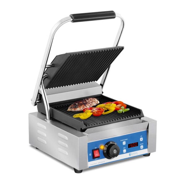 Kontakt grill elektryczny kontaktowy z wyświetlaczem LED żeliwne płyty 1800W 2 10010574 2
