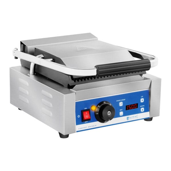 Kontakt grill elektryczny kontaktowy z wyświetlaczem LED żeliwne płyty 1800W 3 10010574 3