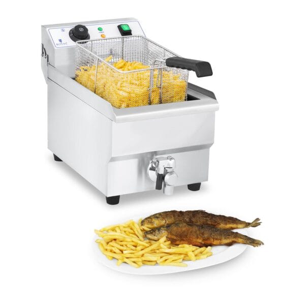 Frytownica frytkownica gastronomiczna profesjonalna z kranem 230V 10L 2 10010688 1
