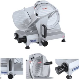 Krajalnica elektryczna do wędlin i sera z ostrzałką 150W śr. 250mm 5 Krajalnica elektryczna do wędlin i sera z ostrzałką 150W śr. 250mm - obrazek 1