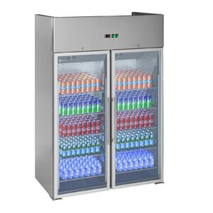 Lodówka chłodziarka szafa chłodnicza podwójna przeszklona od -2 do 8deg C 948L 10 Lodówka chłodziarka szafa chłodnicza podwójna przeszklona od -2 do 8deg C 948L - obrazek 2