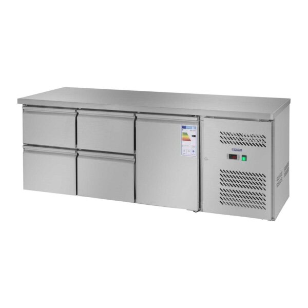 Stół chłodniczy ze stalowym blatem roboczym 4 szuflady od -2 do 10deg C 179cm 2 10010929 2