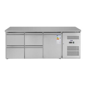 Stół chłodniczy ze stalowym blatem roboczym 4 szuflady od -2 do 10deg C 179cm 11 Stół chłodniczy ze stalowym blatem roboczym 4 szuflady od -2 do 10deg C 179cm - obrazek 4