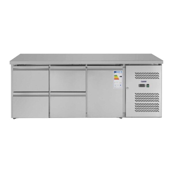 Stół chłodniczy ze stalowym blatem roboczym 4 szuflady od -2 do 10deg C 179cm 3 10010929 5