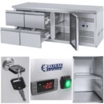 10010929 stol chlodniczy ze stalowym blatem roboczym 4 szuflady od 2 do 10c 179cm hurtownia sklep cena