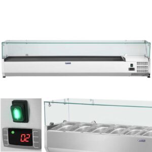 Nadstawa chłodnicza ze szklaną osłoną 9x GN1/4 180cm 5 Nadstawa chłodnicza ze szklaną osłoną 9x GN1/4 180cm - obrazek 1