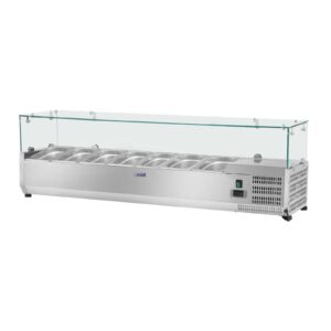 Nadstawa chłodnicza ze szklaną osłoną 7x GN1/4 160cm 6 Nadstawa chłodnicza ze szklaną osłoną 7x GN1/4 160cm - obrazek 2