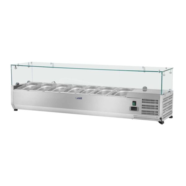 Nadstawa chłodnicza ze szklaną osłoną 7x GN1/4 160cm 1 10010932 1