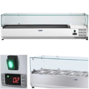 Nadstawa chłodnicza ze szklaną osłoną 7x GN1/4 160cm 5 Nadstawa chłodnicza ze szklaną osłoną 7x GN1/4 160cm - obrazek 1