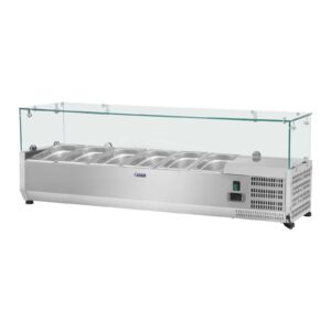 Nadstawa chłodnicza ze szklaną osłoną 6x GN1/4 140cm 6 Nadstawa chłodnicza ze szklaną osłoną 6x GN1/4 140cm - obrazek 2