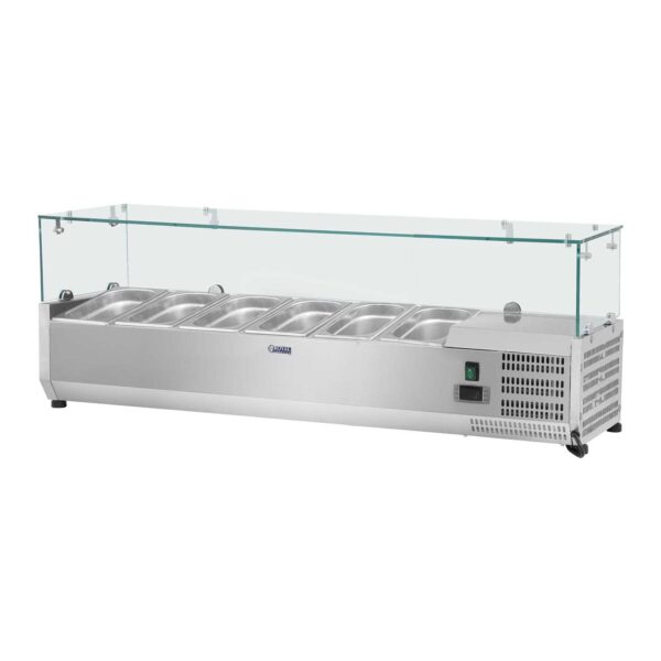 Nadstawa chłodnicza ze szklaną osłoną 6x GN1/4 140cm 1 10010934 1