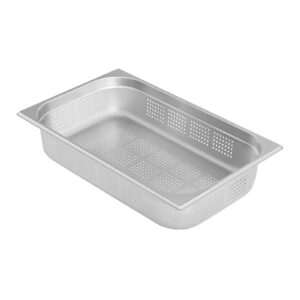 Perforowany pojemnik gastronomiczny stalowy GN1/1 gł. 100 mm 1 Perforowany pojemnik gastronomiczny stalowy GN1/1 gł. 100 mm - obrazek 1