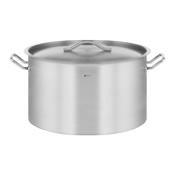 Garnek gastronomiczny z pokrywką stalowy nierdzewny do kuchenki indukcyjnej 58 L 1 10011081 gar gastronomiczny do profesjonalnej kuchni indukcyjnej z pokrywka stalowy cena tanio royal catering