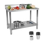 10011091 stol blat roboczy gastronomiczny kuchenny przyscienny z rantem stal nierdzewna 100x70cm hurtownia sklep zielona gora