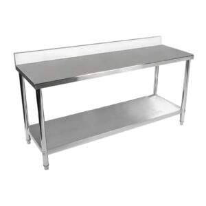 Stół blat roboczy gastronomiczny przyścienny z rantem i półką 180x60cm 6 Stół blat roboczy gastronomiczny przyścienny z rantem i półką 180x60cm - obrazek 2