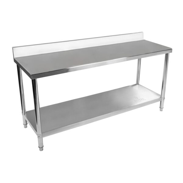 Stół blat roboczy gastronomiczny przyścienny z rantem i półką 180x60cm 1 10011097 stol blat roboczy gastronomiczny przyscienny z rantem i polka 180x60cm hurtownia sklep zielona gora