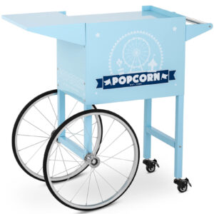 Wózek podstawa do maszyny do popcornu z szafką retro 51 x 37 cm - niebieski 7 Wózek podstawa do maszyny do popcornu z szafką retro 51 x 37 cm - niebieski - obrazek 2
