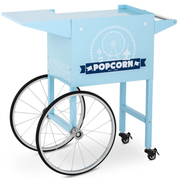Wózek podstawa do maszyny do popcornu z szafką retro 51 x 37 cm - niebieski 1 10011102 1