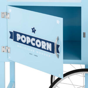 Wózek podstawa do maszyny do popcornu z szafką retro 51 x 37 cm - niebieski 8 Wózek podstawa do maszyny do popcornu z szafką retro 51 x 37 cm - niebieski - obrazek 3