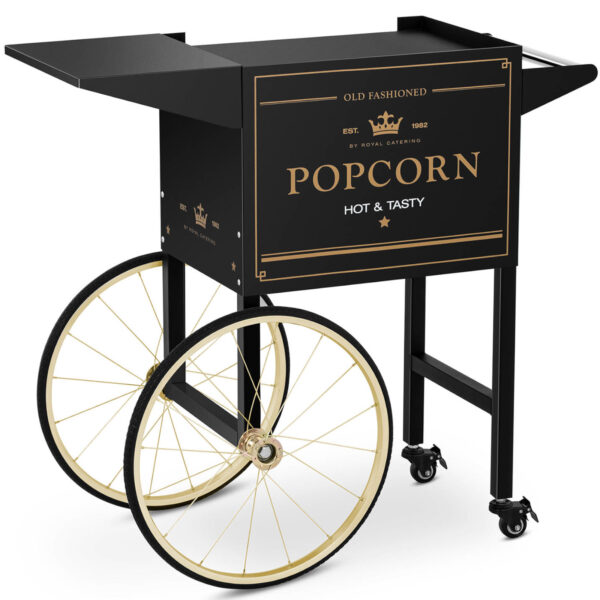 Wózek podstawa do maszyny do popcornu z szafką retro 51 x 37 cm - czarno-złoty 1 10011103 1