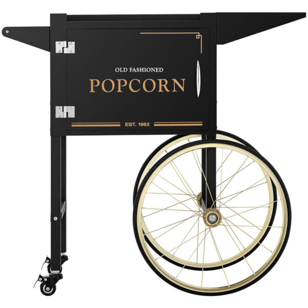Wózek podstawa do maszyny do popcornu z szafką retro 51 x 37 cm - czarno-złoty 5 10011103 5