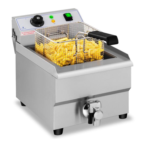 Frytownica nastawna gastronomiczna elektryczna z kranem 230 V 3500W 16 L 1 10011142 1