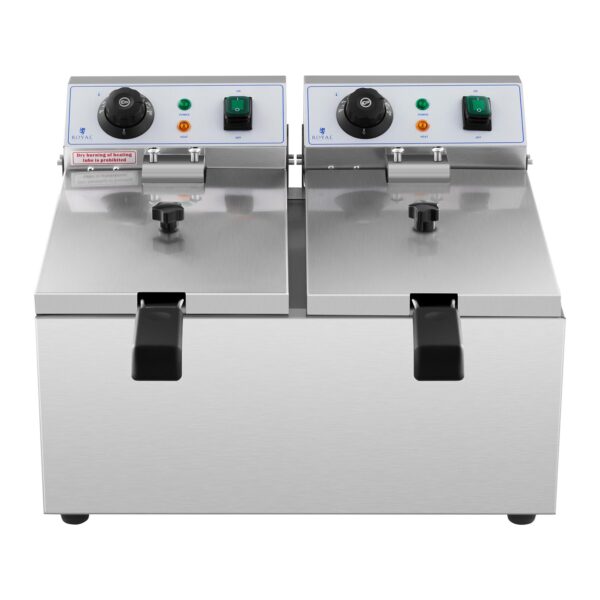 Frytownica podwójna gastronomiczna elektryczna 230 V 2 x 3200W 2 x 8 L 3 10011143 3