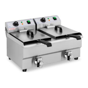 Frytownica podwójna gastronomiczna elektryczna z kranem 230 V 2 x 3000W 2 x 10 L 9 Frytownica podwójna gastronomiczna elektryczna z kranem 230 V 2 x 3000W 2 x 10 L - obrazek 3