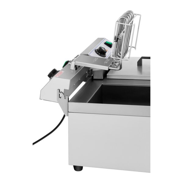 Frytownica podwójna gastronomiczna elektryczna z kranem 230 V 2 x 3000W 2 x 10 L 4 10011144 4