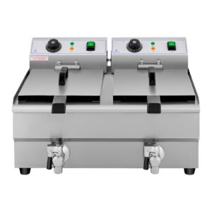 Frytownica podwójna gastronomiczna elektryczna z kranem 230 V 2 x 3000W 2 x 10 L 12 Frytownica podwójna gastronomiczna elektryczna z kranem 230 V 2 x 3000W 2 x 10 L - obrazek 6