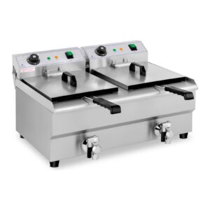 Frytownica podwójna gastronomiczna elektryczna z kranem 230 V 2 x 3200W 2 x 13 L 8 Frytownica podwójna gastronomiczna elektryczna z kranem 230 V 2 x 3200W 2 x 13 L - obrazek 3