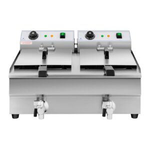 Frytownica podwójna gastronomiczna elektryczna z kranem 230 V 2 x 3200W 2 x 13 L 10 Frytownica podwójna gastronomiczna elektryczna z kranem 230 V 2 x 3200W 2 x 13 L - obrazek 5