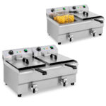 10011145 dwukomorowa frytownica elektryczna podwojna z kranami odplywowymi cena sklep royal catering royal catering