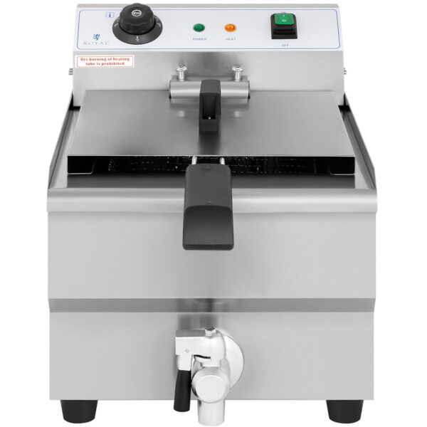 Frytownica elektryczna nastawna z kranem spustowym 230 V 3200 W 13 l 2 10011171 2