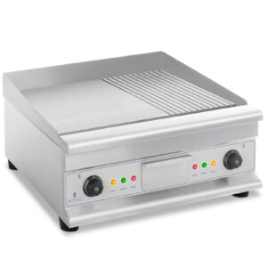 Grill płyta grillowa podwójna gładka ryflowana z szufladą na tłuszcz 230 V 2x 3200 W 9 Grill płyta grillowa podwójna gładka ryflowana z szufladą na tłuszcz 230 V 2x 3200 W - obrazek 3